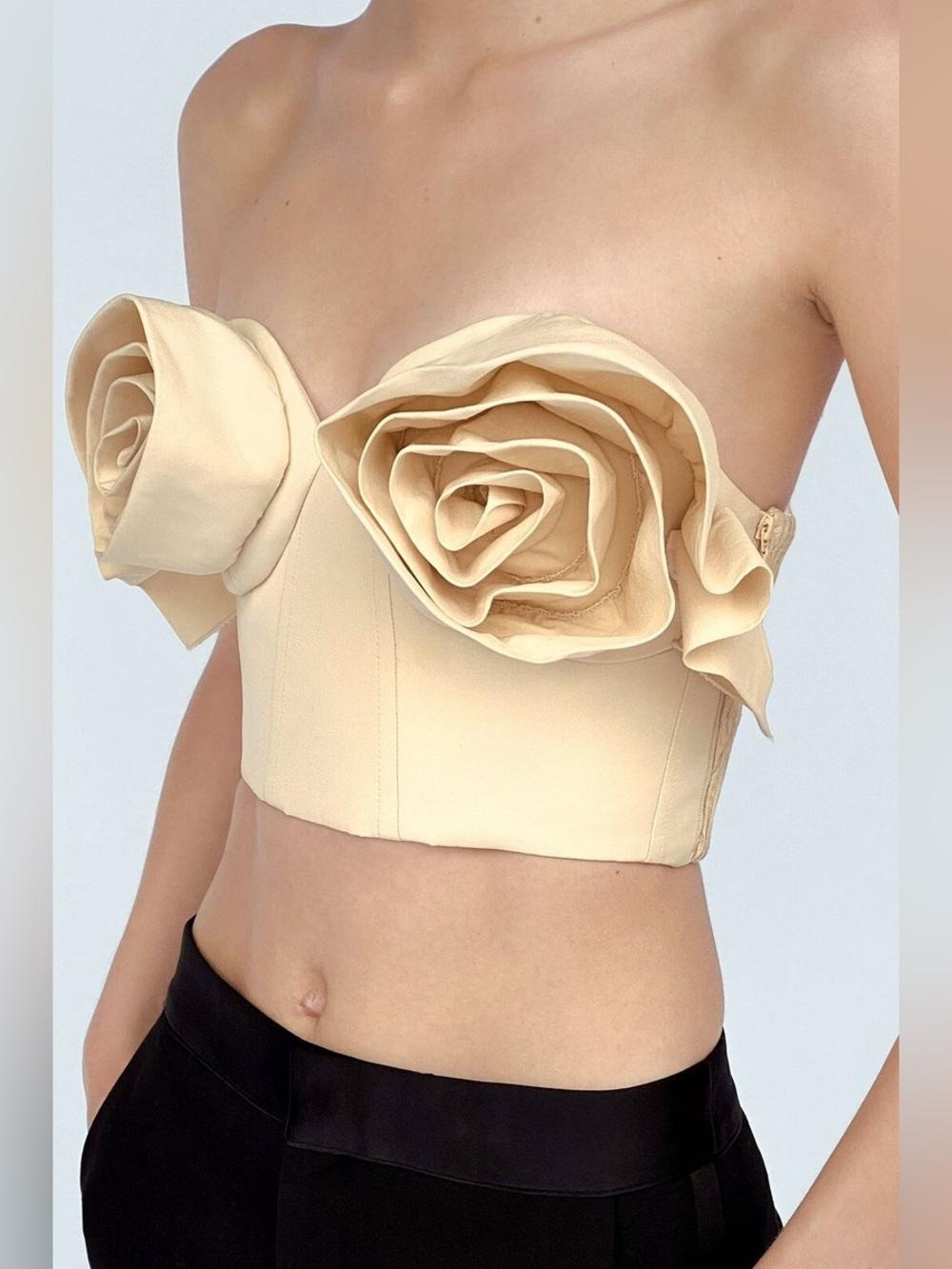 ZARA 3D Floral Bustier Artsy Piece of Art Runway Limited Edition corset small